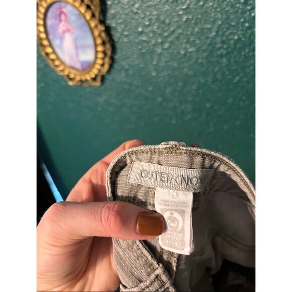 Outerknown Mens 32 The Field Shorts Green Organic Cotton Utility Pockets - Picture 4 of 4